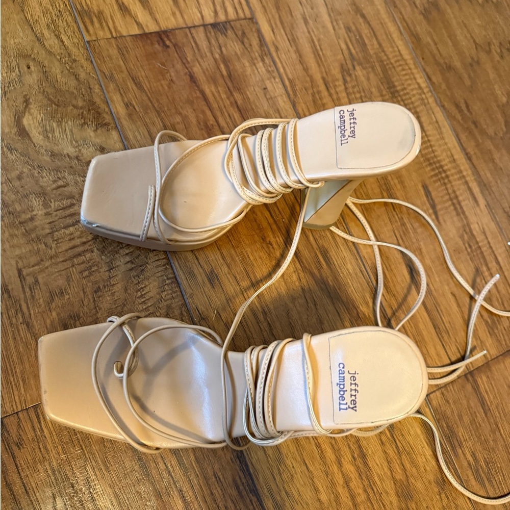 Jeffrey Campbell ight brown Block Heel Sandals